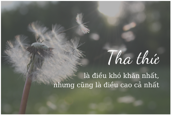 Từ bỏ thái độ không tha thứ